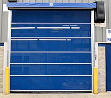 High-Speed Dock Door - 18" per sec., Mesh, 12'x12' - Face Mount
